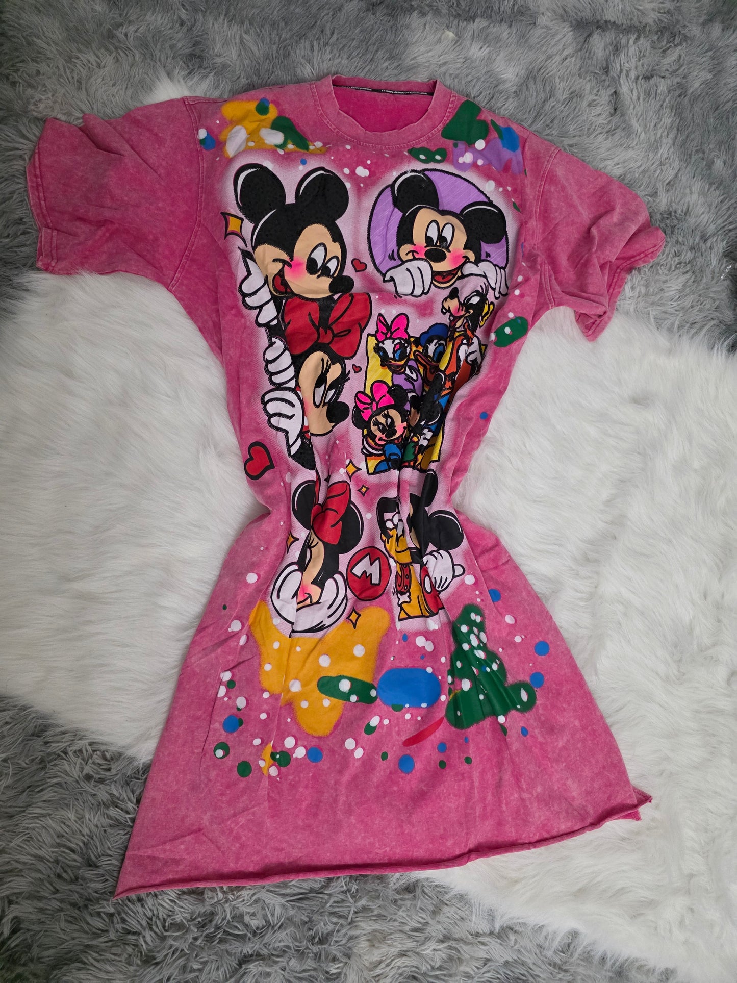 Vestido Denim Style con Bolsillos/Pink