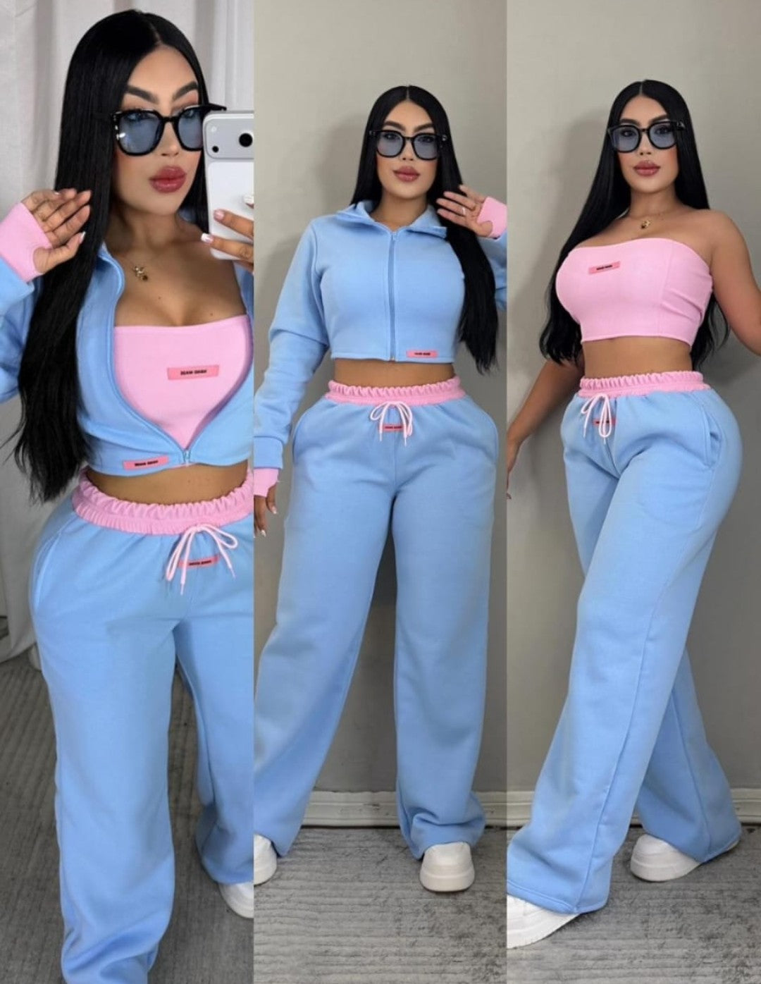 Conjunto de 3 Piezas Dream Fit Baby Blue