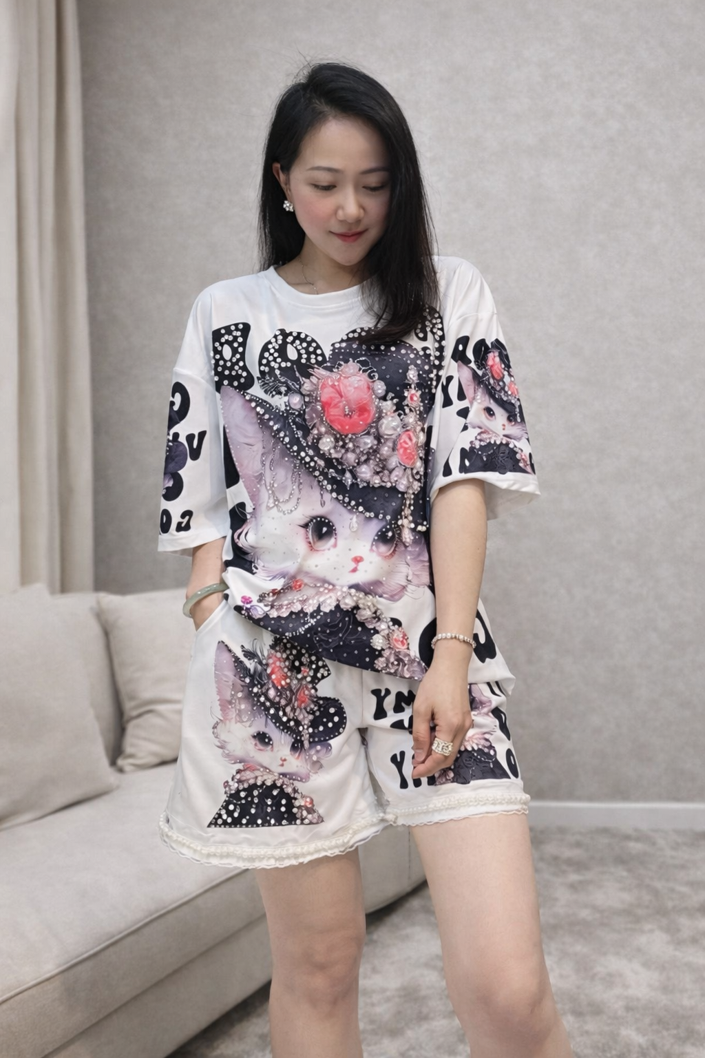 Conjunto Kitty Glam Elegance/Blanco/0002