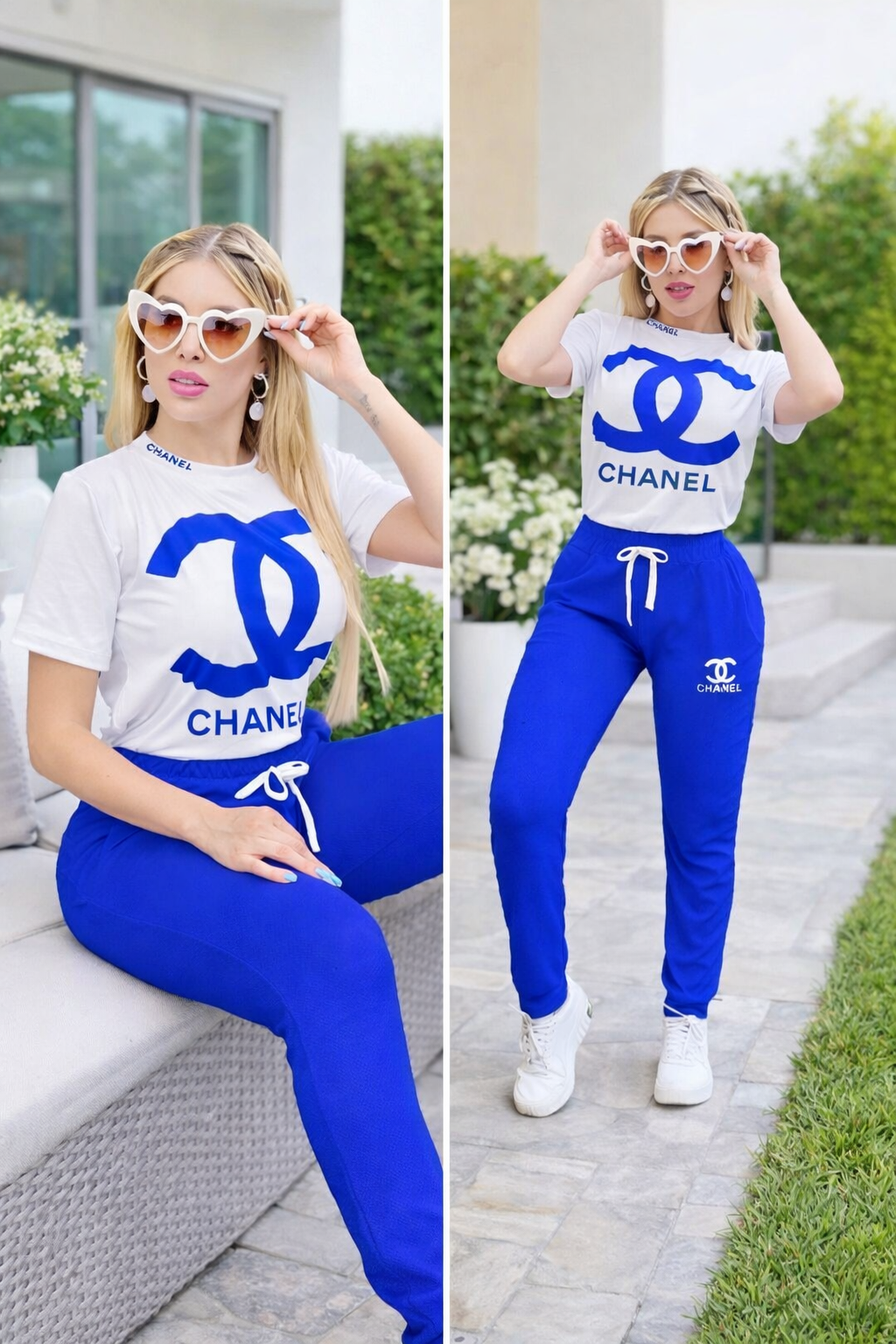 Iconic Blue Luxe Set/White and Blue