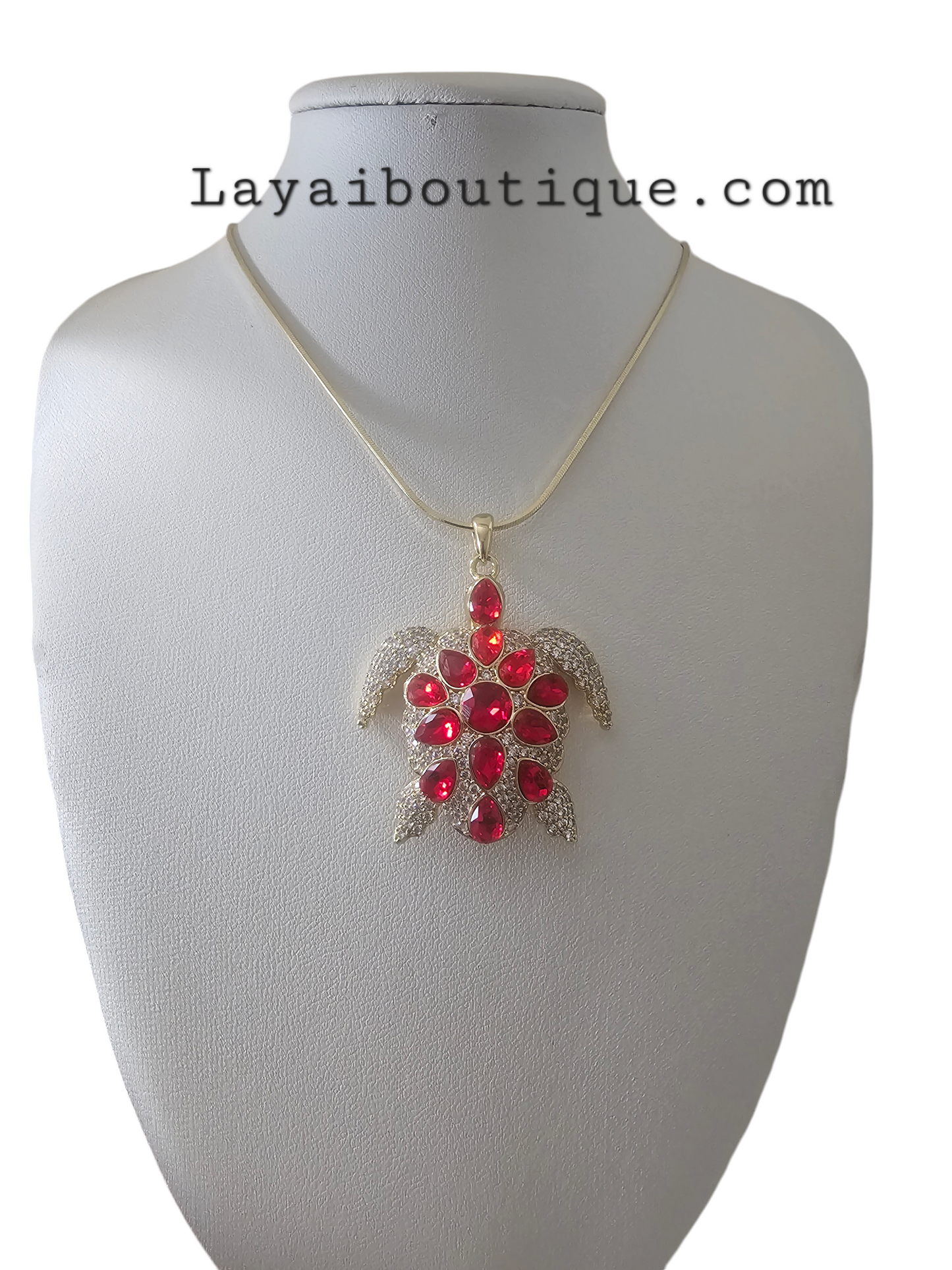 Cadena Oferta Tortuga Piedra Roja