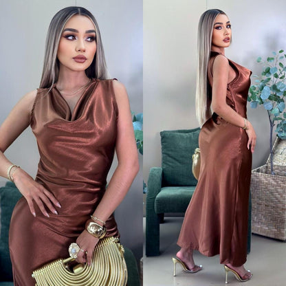 Vestido largo satinado LaYaiBoutique