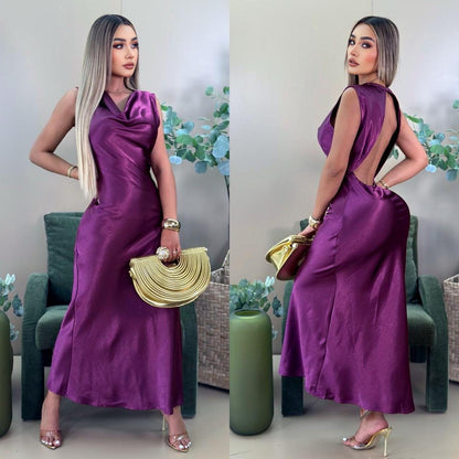 Vestido largo satinado LaYaiBoutique