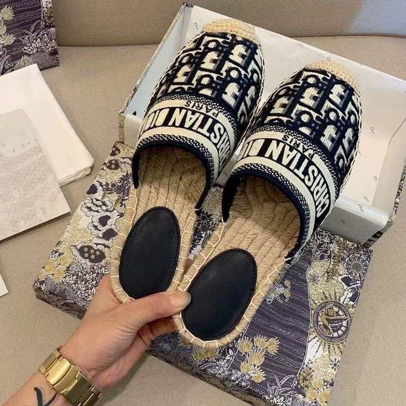 Sandalias/ Alpargatas Monogram Chic/Negro Crema/Linea Premium