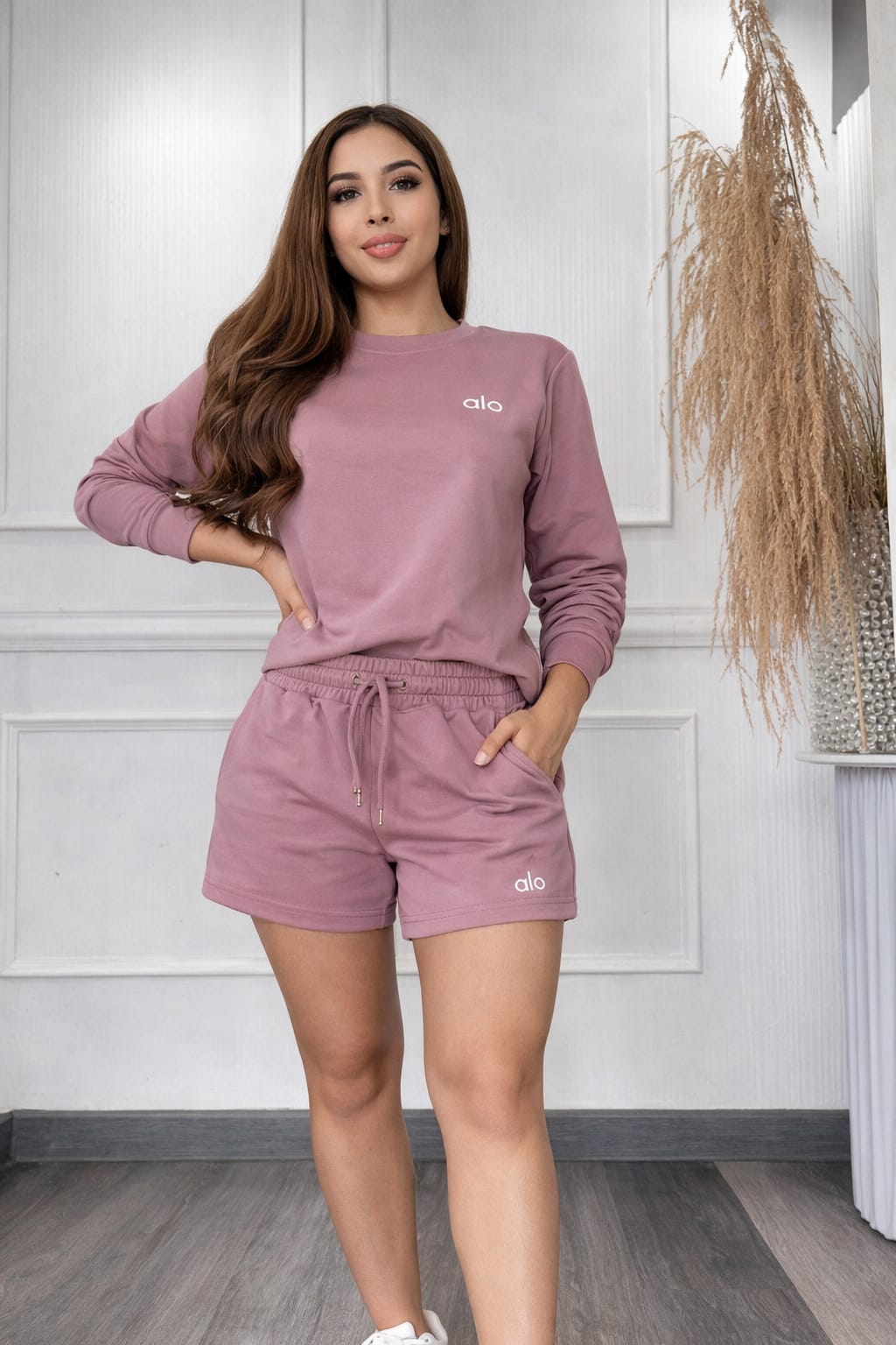 Conjunto Comfort Alo Fit/ Rosa Mauve