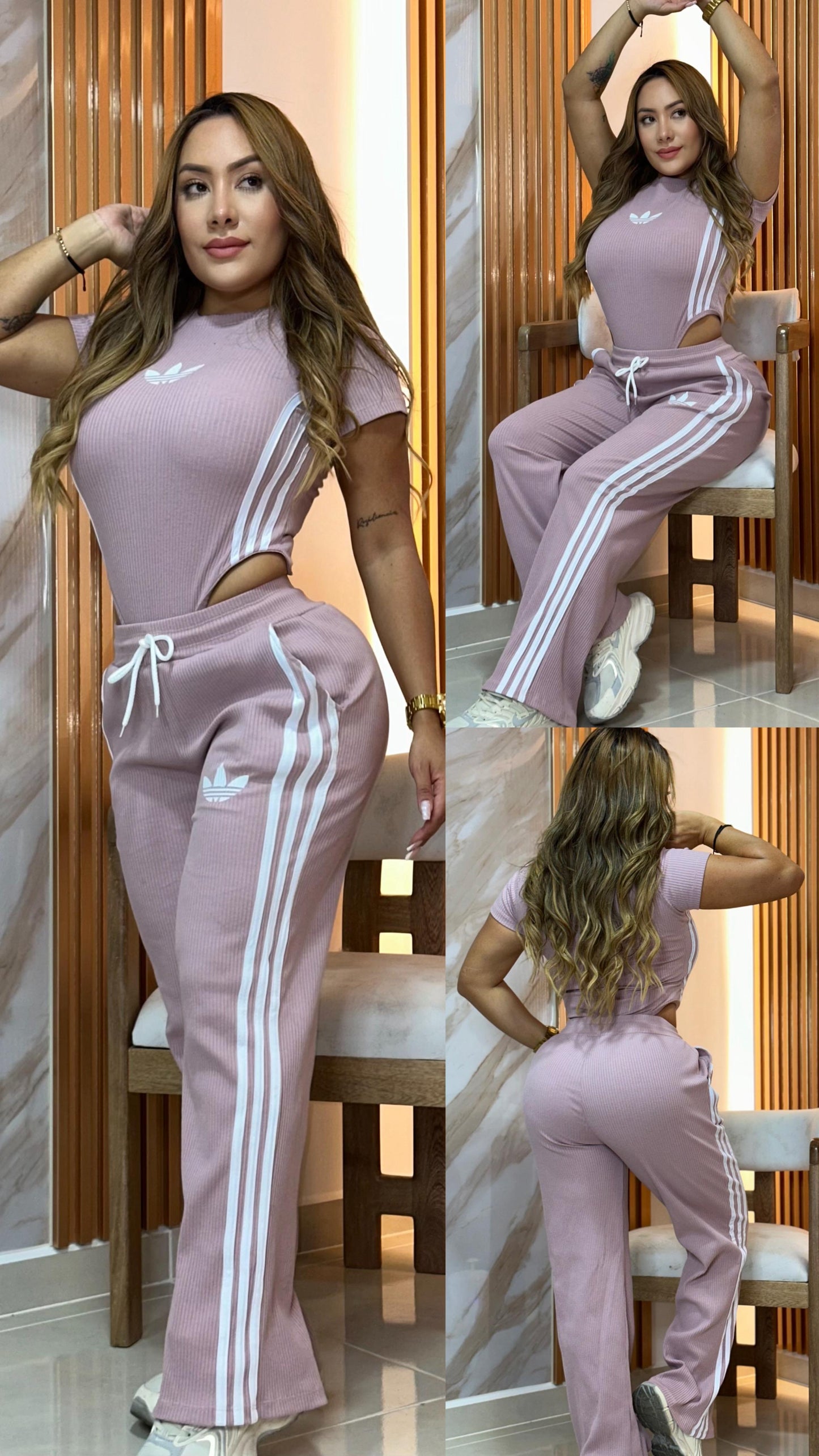 Conjunto Body Luxe Sport /Rosa Palo