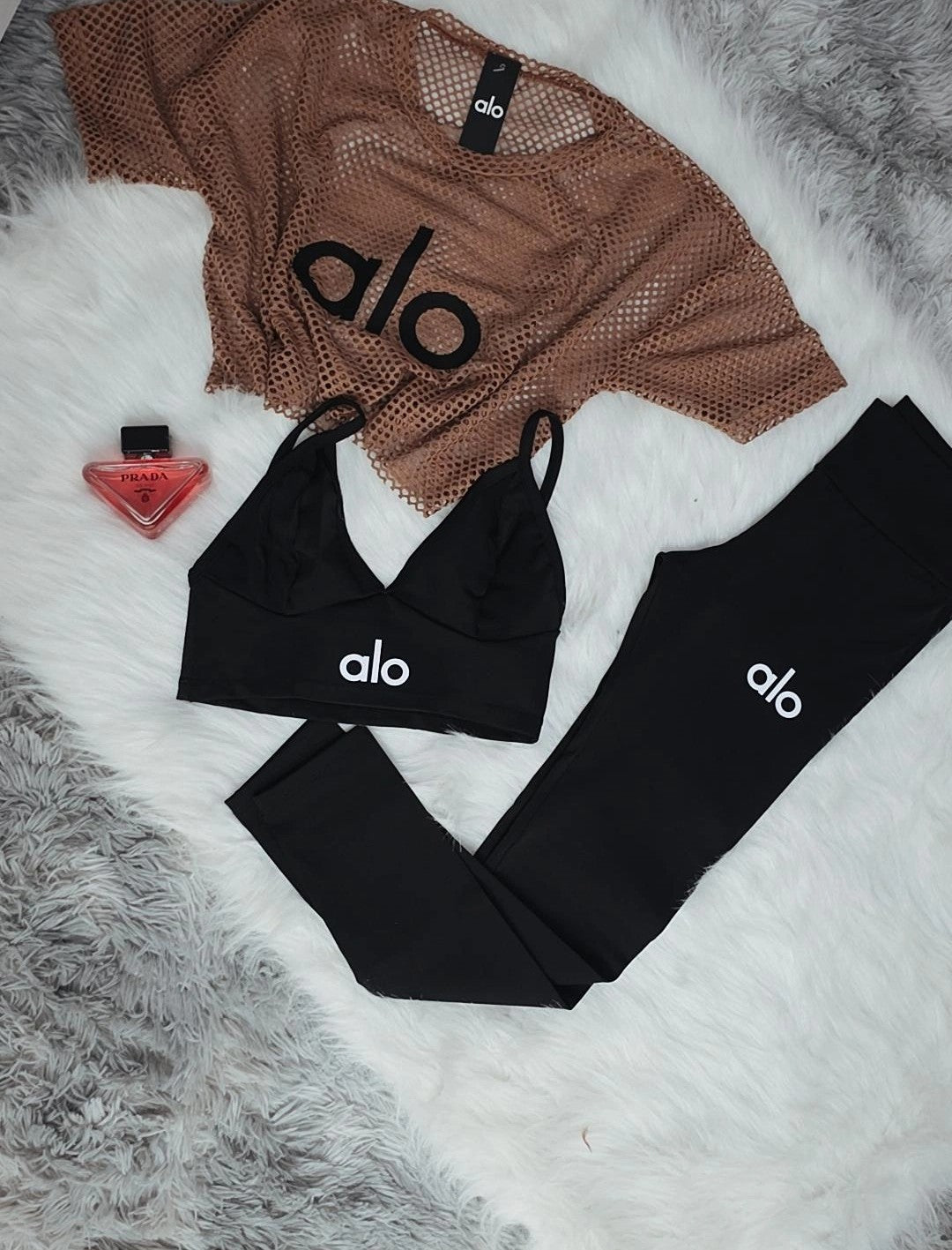 Conjunto de Dama Negro y Carmelita