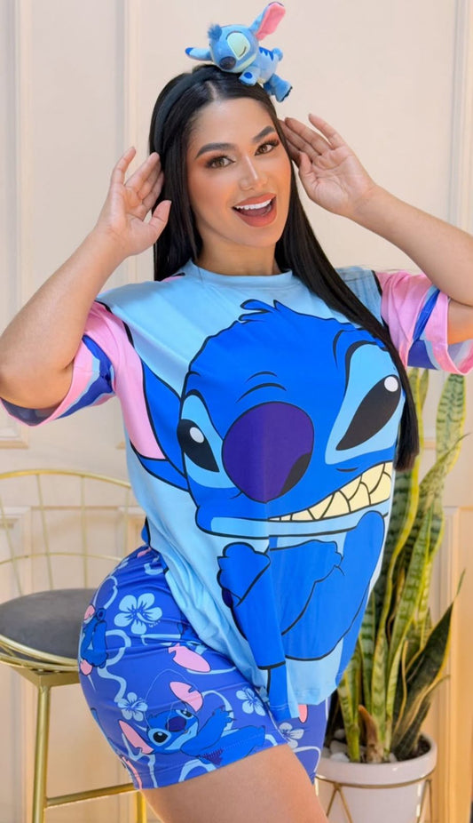 ✨ Pijama Princesa Azul – 2 Piezas