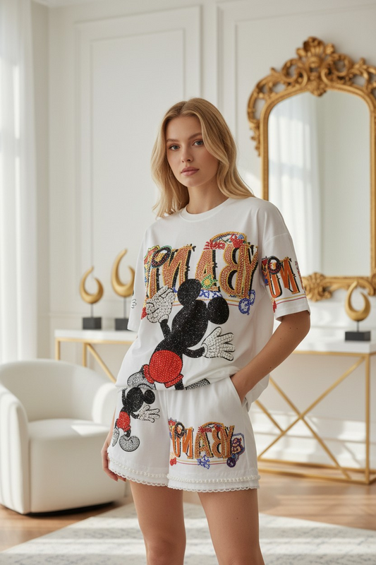 Conjunto Urban Glam Mouse/Blanco/ 0004