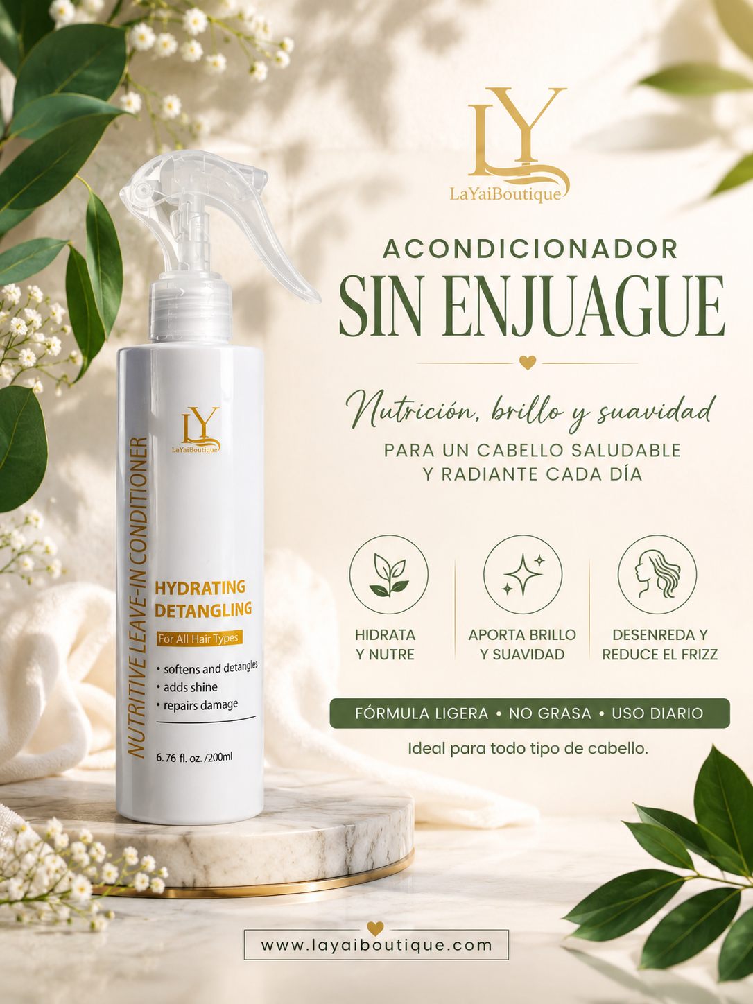 Acondicionador sin enjuague LaYaiBoutique Nutritive para el Cabello