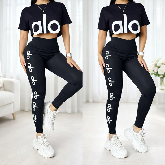 Conjunto Poder Activo/ 2 piezas Negro