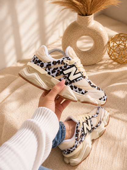 Sneakers Wild Elegance/ Linea Estándar Animal Print y Blanco