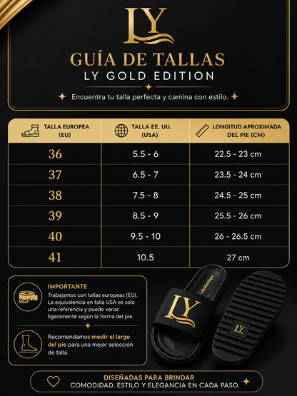 Sandalias LY Essentials/Línea Premium/ Negro