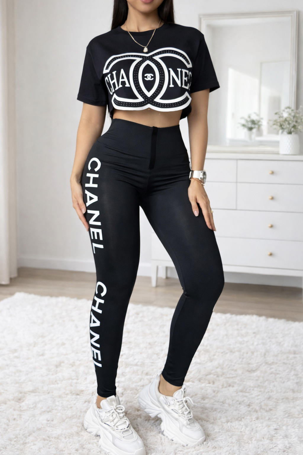 Conjunto  Elegante/ Negro- 2 piezas
