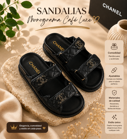 Sandalias Acolchadas Black Luxe/Línea Premium