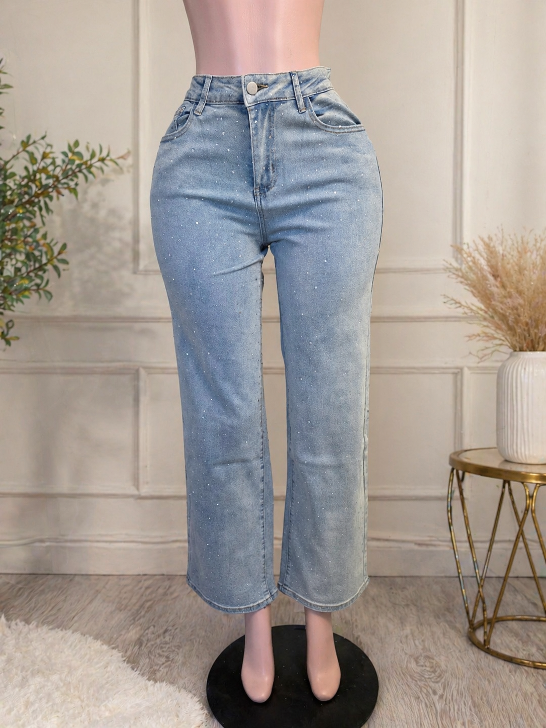 Jeans Curve Recto Crystal Luxe