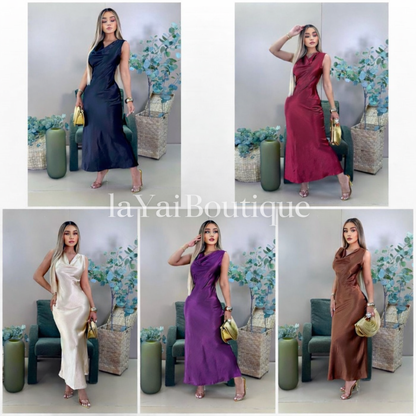 Vestido largo satinado LaYaiBoutique