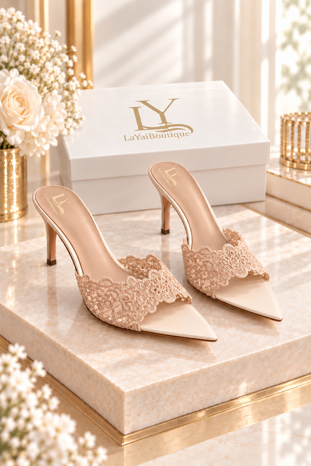 Elegant Lace Heels ✨| Premium Line