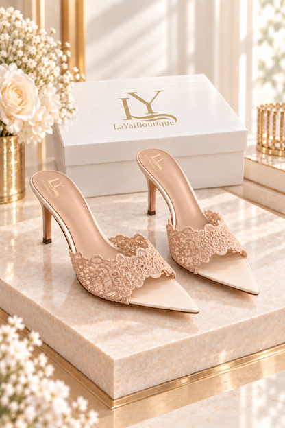 Elegant Lace Heels ✨| Premium Line