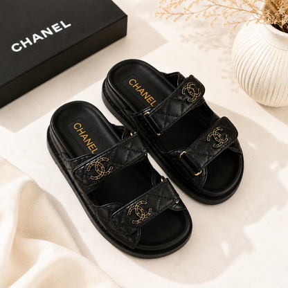 Sandalias Acolchadas Black Luxe/Línea Premium