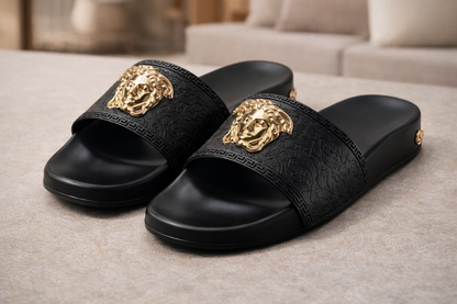 Sandalias Golden Icon/Linea Premium/Negro