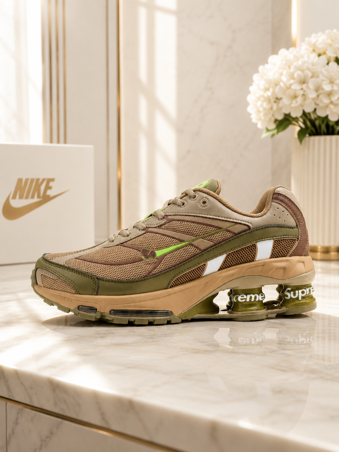 Sneakers Urban Trail Verde Oliva/Linea Premium