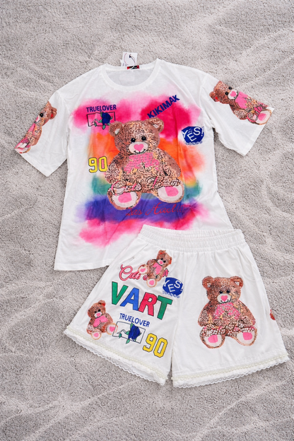 Conjunto Teddy Rainbow Chic/Blanco/0003