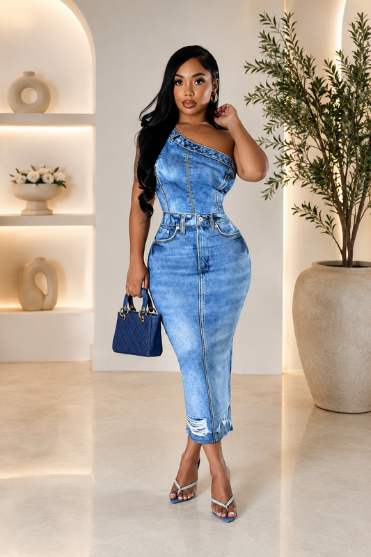 Vestido Denim lusion/ LaYaiBoutique
