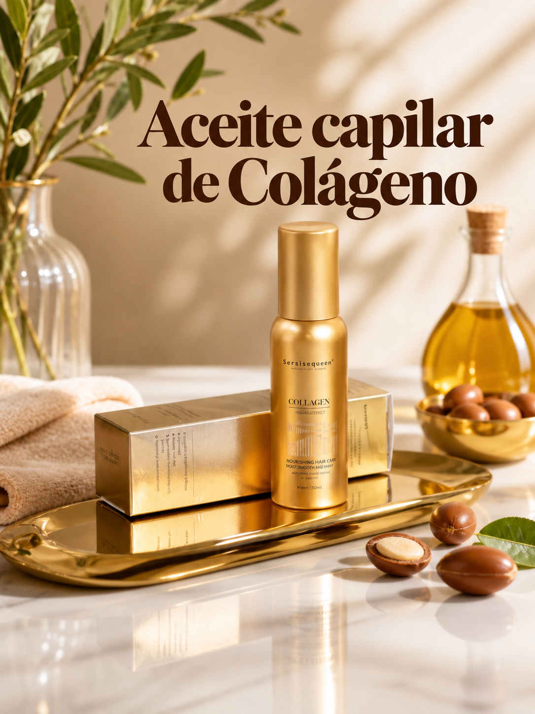 Aceite capilar de colágeno para el cabello
