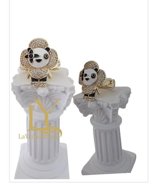 Anillo Viviana Blanco y Negro